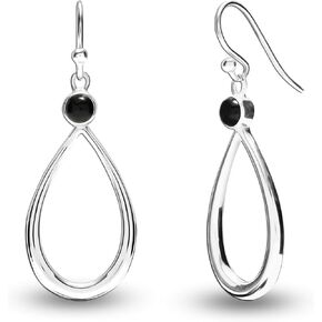 Lecalla 925 Sterling Silver Jewelry Gemstone Gemstone Teardrop Draind arocrings for Women (Round 4mm) in Kuwait