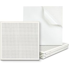 ألواح صوتية من الألومنيوم TroyStudio ، 4 أجهزة كمبيوتر محفوظة 12 "× 12" × 0.8 "ألواح امتصاص ذاتية اللصق ، والبلاط الجدار/السقف النظيف ، واللوحات الزخرفية للاستوديو المنزل ، وغرفة الألعاب in Kuwait