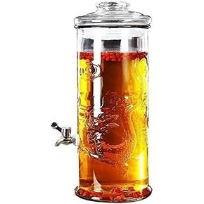 TIST BEER DISTENS موزع البيرة ، دلو البيرة 7.5L/9L من الزجاج المشروبات الباردة ، موزع المشروبات مع فوهة خالية من التسرب ، غطاء زجاجي بار موزع CASK ALE (9L) in Saudi Arabia
