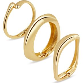 KOLODOGO Chunky Cuff Bangle Bracelets for Women Irregular Hinged Arm Cuff Open Hammered Wide Bracelet as Jewelry Gift in Kuwait