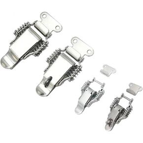 DK108/DK109 304 Stainless Steel Buckle Hook Wooden Box Hasps Clamp Spring Catch Clasp Loaded Draw Toggle Buckle 5Pcs(5pcs-109-Iron-k) in Saudi Arabia