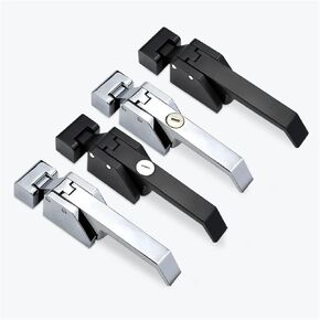 Freezer Handle Oven Door Hinge Cold Storage Store Industrial Lock Laboratory Latch Hardware Pull Part Equipment Plant 1Pcs(Chrome with Key) in Saudi Arabia