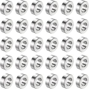 uxcell 50pcs Stainless Steel Spacer 3/8" Bore x 3/4" OD x 5/16" Length Screw Bushing Plain Finish Round Metal Spacer for M10 Screws Bolts and Rods in Kuwait