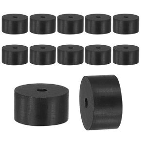 Rubber Spacer, Thick Rubber Bushing Washers Anti Vibration Spacer Round Isolation Pads, 0.8" x 0.2" x 0.3"(20 x 6 x 8 mm) Fit for Hardware Home Car Accessories (12 Pack, Black) in Kuwait