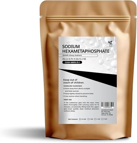 Hexametaphosphate الصوديوم (SHMP ؛ الصوديوم الزجاجي) (Na (x+2) pxo (3x+1) x = 12) - مادة كيميائية (3 رطل) in Saudi Arabia