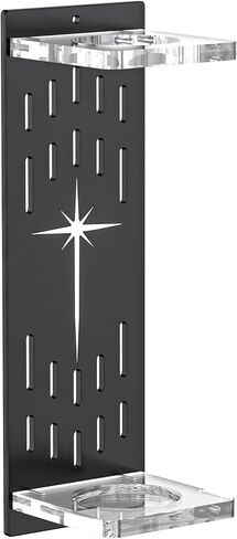 Light Saber Wall Mount Holder, Acrylic Saber Sword Stand Display, Vertical Wall Mounted Light Saber Display Rack Compatible with Most Hilts, Black Base in Kuwait