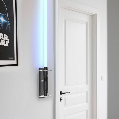 Light Saber Wall Mount Holder, Acrylic Saber Sword Stand Display, Vertical Wall Mounted Light Saber Display Rack Compatible with Most Hilts, Black Base in Kuwait