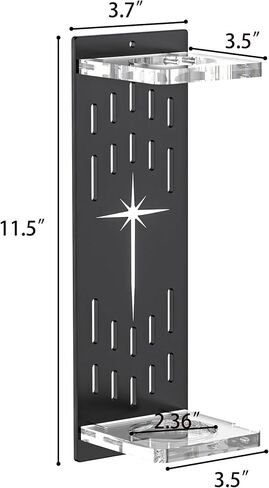 Light Saber Wall Mount Holder, Acrylic Saber Sword Stand Display, Vertical Wall Mounted Light Saber Display Rack Compatible with Most Hilts, Black Base in Kuwait