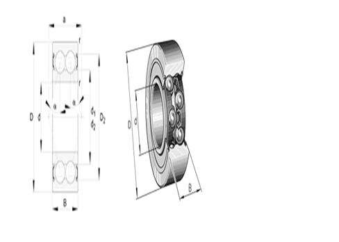 Mochu 1PCS 3002A-2RS1TN9 15x32x13 3002 3002-B-2RS-TVH 3056102 محامل كرة التلامس الزاوية in Kuwait