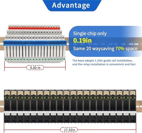 20pcs Slim Relay HF41F 5V 12V 24V DIN Rail Relay مع LED 6A SSR 41F-5-ZS 41F-12-ZS 41F-24-ZS (20pcs 12v) in Saudi Arabia