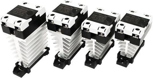 SSR Solid State Relay 24-480VAC Heat Sink Single Phase DIN Rail Mounted 10A 25A 40A 60A 80A 100A 120A DA AA DD 1Pcs(DC Control AC,40A) in Saudi Arabia