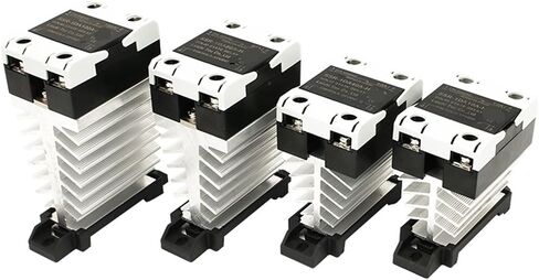 SSR Solid State Relay 24-480VAC Heat Sink Single Phase DIN Rail Mounted 10A 25A 40A 60A 80A 100A 120A DA AA DD 1Pcs(DC Control AC,40A) in Saudi Arabia