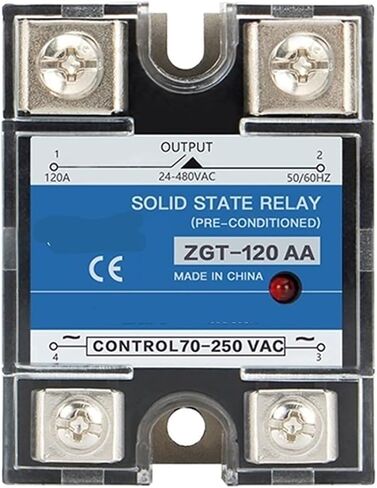 1Pcs SSR-120AA 150AA Relay Single Phase AC to AC 70-280VAC to 24-480V 120A 150A AA Heat Sink Solid State Relay(150AA) in Saudi Arabia
