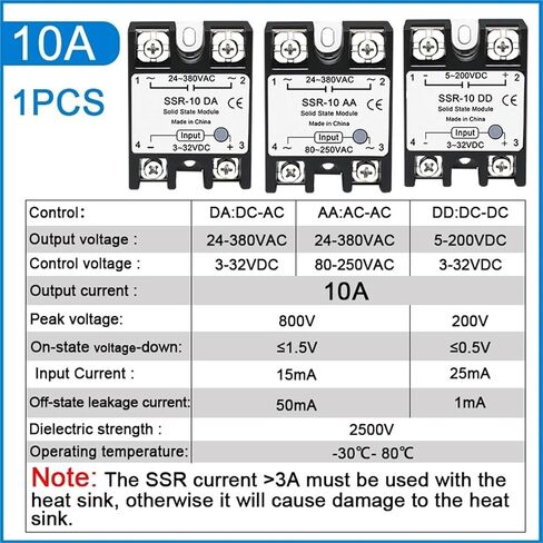 1PCS SSR Solid State Relay 10A 25A 40A 50A 60A 80A 100A DC TO AC TO AC DC to DC تحكم في المرحلة الواحدة من التتابع غير الاتصال (AC-AC ، 1PCS SSR 80A) in Saudi Arabia