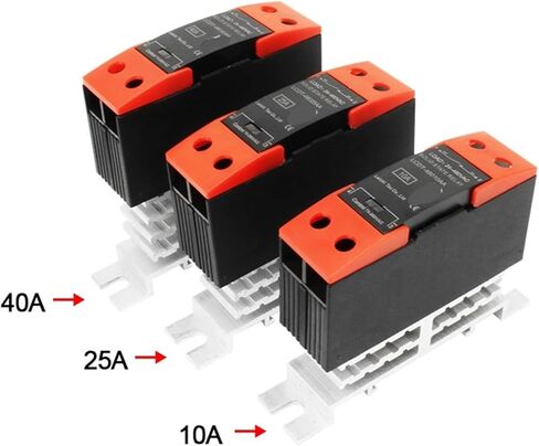 10A 25A 40A DIN RAIL Solid State Relay مرحلة واحدة SSR مع التحكم في DC Control Control AC/AC Control DC 1PCS (DC Control AC ، 25A) in Saudi Arabia