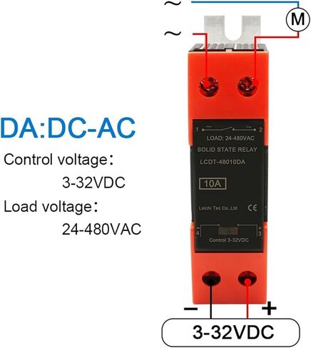 10A 25A 40A DIN RAIL Solid State Relay مرحلة واحدة SSR مع التحكم في DC Control Control AC/AC Control DC 1PCS (DC Control AC ، 25A) in Saudi Arabia