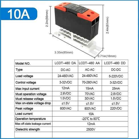 10A 25A 40A DIN RAIL Solid State Relay مرحلة واحدة SSR مع التحكم في DC Control Control AC/AC Control DC 1PCS (DC Control AC ، 25A) in Saudi Arabia