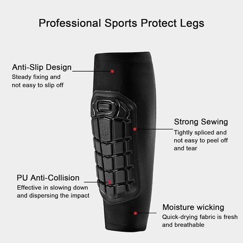 Soccer Shin Guards and Long Soccer Socks Set Protective Soccer Shin Pads Sleeves Equipment Football Gear for Kid Older Than 10 Years and Adult in Saudi Arabia