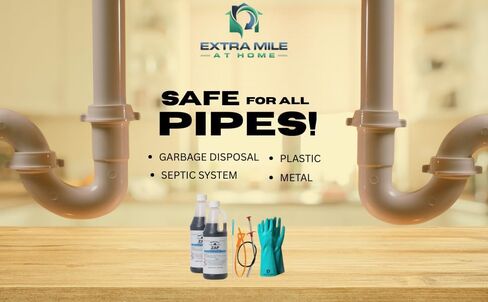 اثنين من مجموعة فتحات تصريف الحزمة ، 32 أوقية زجاجات مع أدوات التنظيف وقفازات السلامة in Kuwait