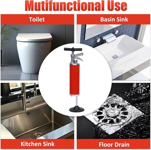 Pipe Blaster, High-Pressure Air Plunger Portable High Pressure Kinetic Toilet Plunger for Clear Clogged Kitchen Bathroom Toilet Drains Pipes in Saudi Arabia
