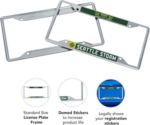 Desert Cactus Seattle Storm Car Accessories WNBA Team Basketball Metal License Plate Frame and Tag Holder for Front or Rear of Vehicle (Up Close Frame) in Saudi Arabia