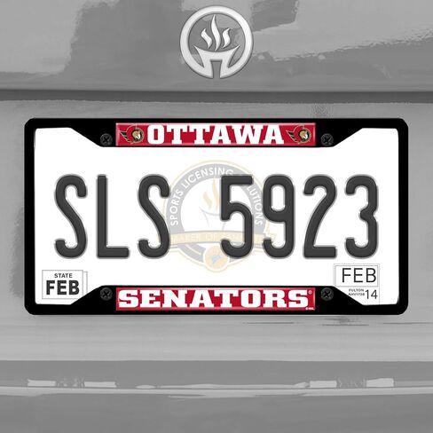 FANMATS 31829 Ottawa Senators Metal License Plate Frame Black Finish in Saudi Arabia
