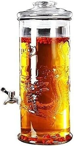 TIST Beer Drinks Dispenser Beer Dispenser, Beer Bucket 7.5L/9L Glass Cold Beverage, Beverage Dispenser with Leak Free Nozzle, Glass Cover Home Bar Cask Ale Dispenser(9L) in Saudi Arabia
