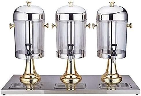 Beer Drinks Dispenser Beer Tower Distributor Beer Vending Machine Machine Beverage Dispenser Three Port 24L Diced Juice Beverage Distributor Home Bar Cask Ale Dispenser(Gold) in Saudi Arabia