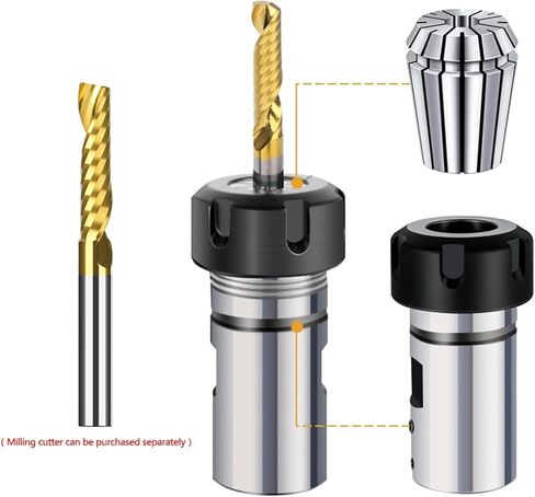 Lathe Chuck ER11 ER16 ER20 Collet Chuck Shaft Lathe Spindle Extension Rod 4mm-16mm 1Pcs (Size : C16-ER11A-35L-10MM) in Saudi Arabia