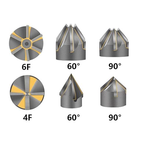 شارع مع كربيد النحاس 16-40 مم 60/90 درجة أدوات المعادن شطب 1pcs (اللون: 40x60deg x6fx16mm) in Kuwait