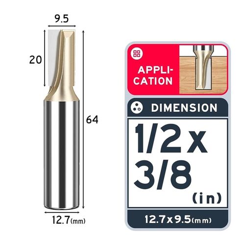 تنظيف بتات النشط الأدوات الخشبية نهاية لوحة الخشب 1/4 1/2 جهاز التوجيه 6 مم 8 مم شانك 1PCs (الحجم: 1-2x5-16) in Kuwait
