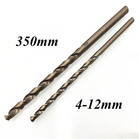 1pcs 4mm-12mmx350mm cobalt m35 bits twist twist الحفر لحديد سليبي من الفولاذ المقاوم للصدأ من الفولاذ الصلب (الحجم: 4.5 مم 1 مساءً) in Kuwait