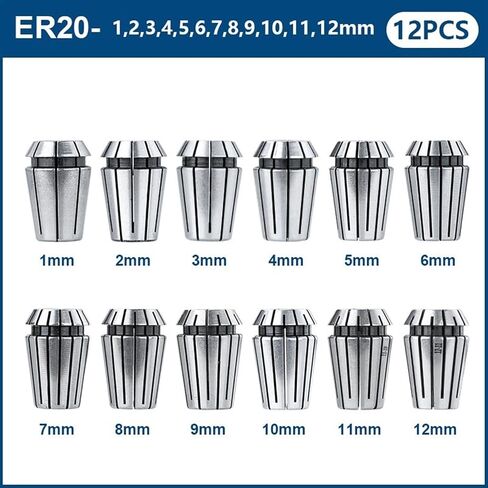 Spring Collet Chuck ER20 Milling Chuck For Milling Holder 1-13mm Engraving Machine Clamp Lathe Holder 1Pcs (Size : ER20 8mm) in Saudi Arabia