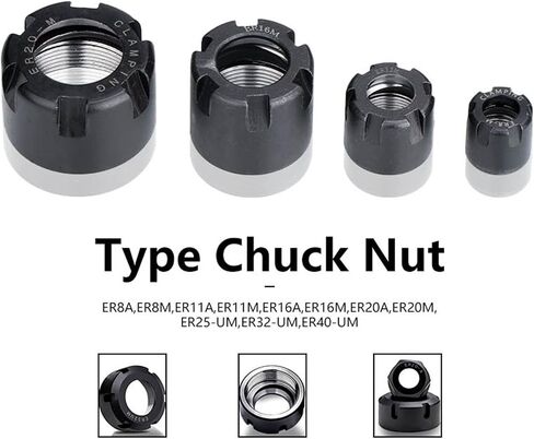 ER8/ER11/ER16/ER20/ER25/ER32/ER40 A/M/UM TYPE ER COLLET Chuck Nut للمخرطة 1PCs (الحجم: ER32-AUM) in Saudi Arabia