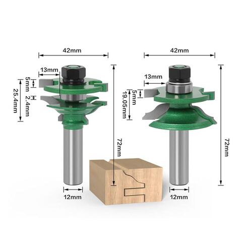 جهاز توجيه الباب المربى مرفوعًا بمجموعة 8/12mm شانك 2 بتات خشبية أجهزة التوجيه الخشبية in Kuwait