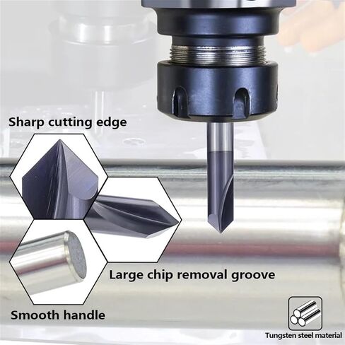 60 90 120 درجة كربيد تشريك مطحنة Deburring الحواف V Grove Bit 3 Flutes 2-12mm 1pcs (6xd6x50lx90d) in Saudi Arabia