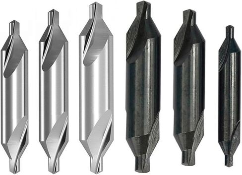HSS Center Drill Bit Set 1.0/1.5/2.0/2.5/3.5/5mm Countersink Drill Bit 60 Degrees Combined Center Drills for Metal(6pcs Set) in Saudi Arabia
