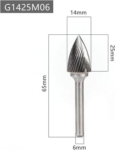 G Type Tungsten Tungsten Carbide Alloy File File Point Burr Die Grinder Armive Tools Drill Milling Bits 1PCS (6pcs (G06-16)) in Saudi Arabia