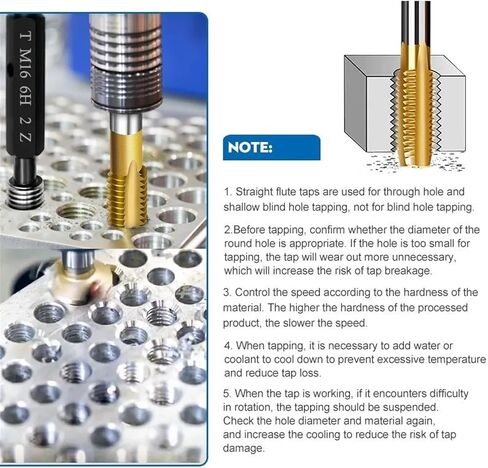 M2-M18 Left Hand Straight Thread Tap Machine Spiral Taps for Metalworking Machine Spiral Tap 1Pcs(M18x1) in Saudi Arabia