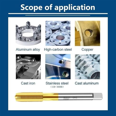 M2-M18 Left Hand Straight Thread Tap Machine Spiral Taps for Metalworking Machine Spiral Tap 1Pcs(M18x1) in Saudi Arabia