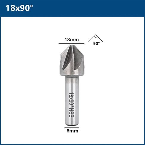 HSS Steel Chamfering 4/6/8/10/12/14/18mm 60/90 Degrees Countersink Drill Bit Metal Chamfering Drill Hole Cutter 1Pcs(10X60D) in Saudi Arabia