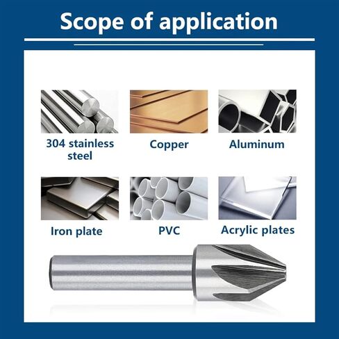 HSS Steel Chamfering 4/6/8/10/12/14/18mm 60/90 Degrees Countersink Drill Bit Metal Chamfering Drill Hole Cutter 1Pcs(10X60D) in Saudi Arabia