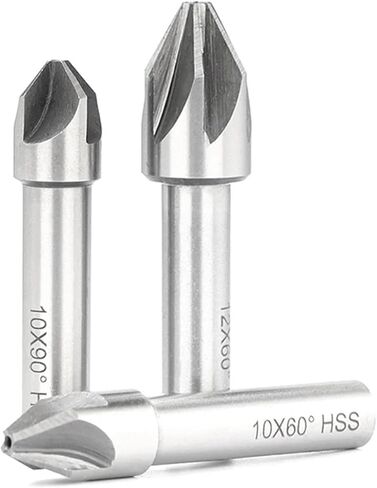HSS Steel Chamfering 4/6/8/10/12/14/18mm 60/90 Degrees Countersink Drill Bit Metal Chamfering Drill Hole Cutter 1Pcs(10X60D) in Saudi Arabia