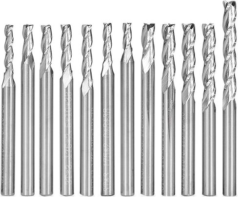 3 Flute Flat 3.175x3.175mm Carbide Engraving Bit for Woodworking Tools 1Pcs(3.175x3.175x8x38) in Saudi Arabia