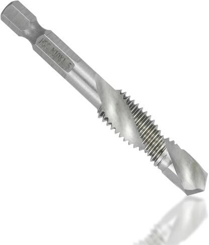Hex Shank Metric Tap Combined Tap and Drill Firm Flute Hss Thread Thread Scree Thore Thercing Tool M3 M4 M5 M6 M8 M10 M12 1PCS (7pcs) in Saudi Arabia