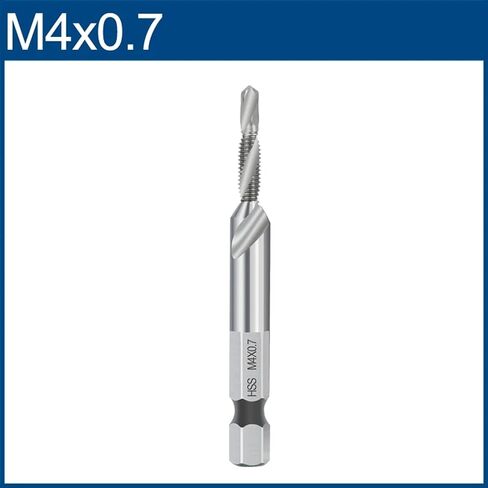 Hex Shank Metric Tap Combined Tap and Drill Firm Flute Hss Thread Thread Scree Thore Thercing Tool M3 M4 M5 M6 M8 M10 M12 1PCS (7pcs) in Saudi Arabia