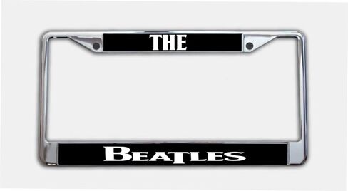 LPO1396 The Beatles Black Photo License Plate Frame Free Screw Caps with This Frame in Saudi Arabia