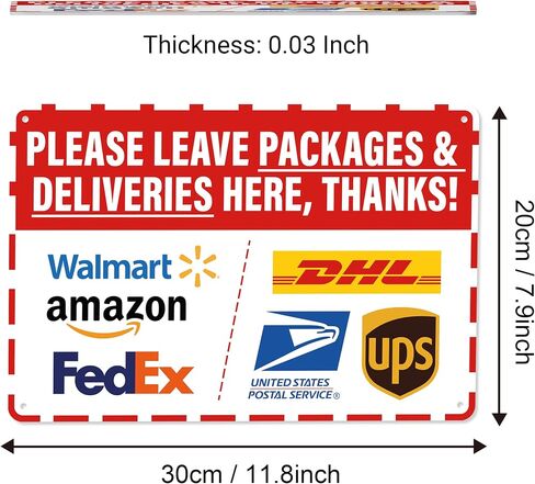يرجى ترك الحزم والتسليم هنا بفضل تعليمات تسليم الإشارة على حزمي من Amazon FedEx USPS UPS لافتات خارجية داخلية للمكتب المنزلي in Kuwait