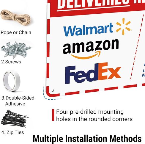 يرجى ترك الحزم والتسليم هنا بفضل تعليمات تسليم الإشارة على حزمي من Amazon FedEx USPS UPS لافتات خارجية داخلية للمكتب المنزلي in Kuwait
