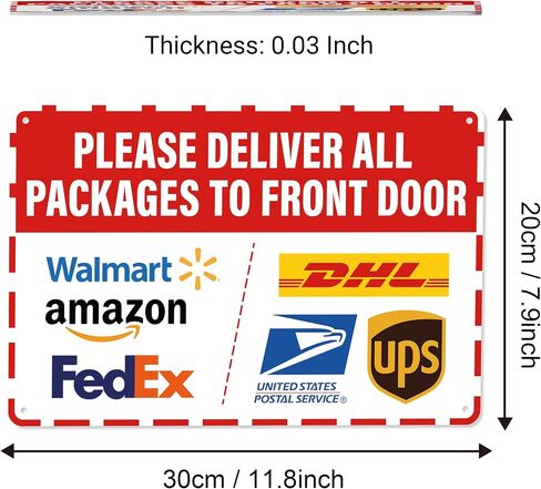 يرجى ترك الحزم والتسليم هنا بفضل تعليمات تسليم الإشارة على حزمي من Amazon FedEx USPS UPS لافتات خارجية داخلية للمكتب المنزلي in Kuwait